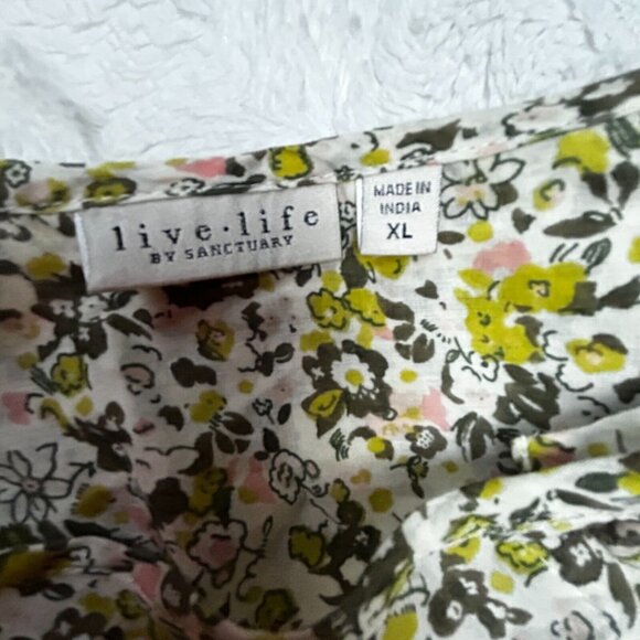 Live Life by Sanctuary Women's Mini Turner Dress Retro Boho Floral Size XL New - Picture 3 of 10